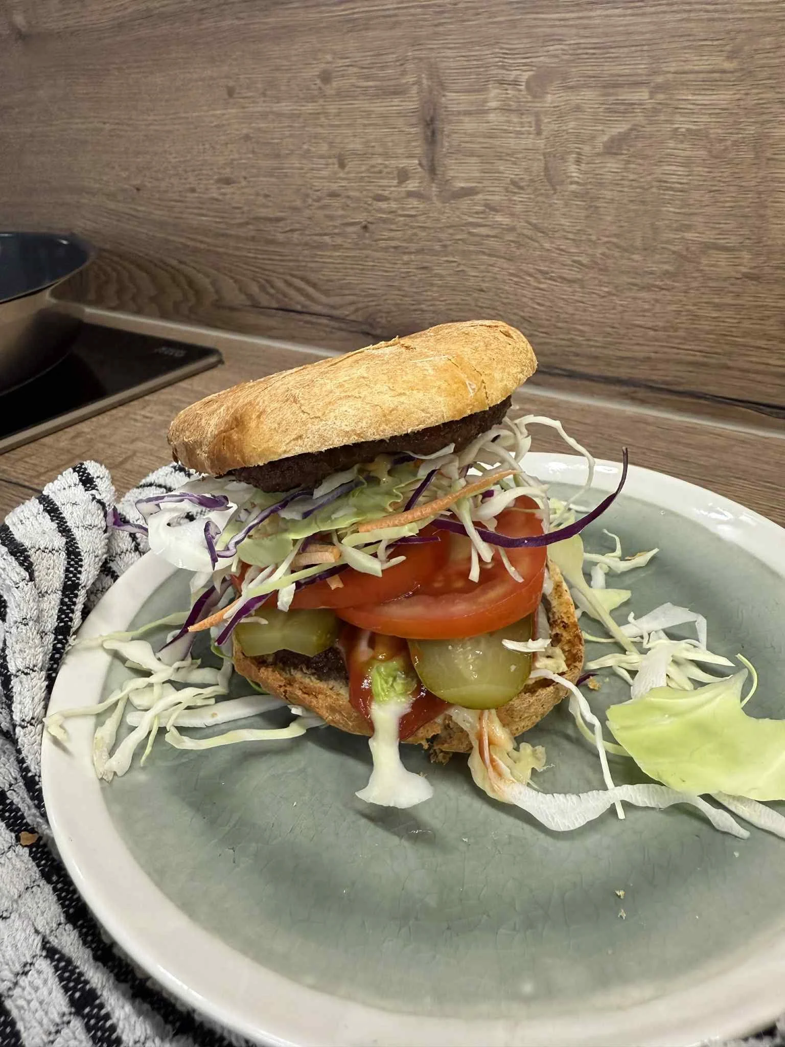 Air fryer smash burger