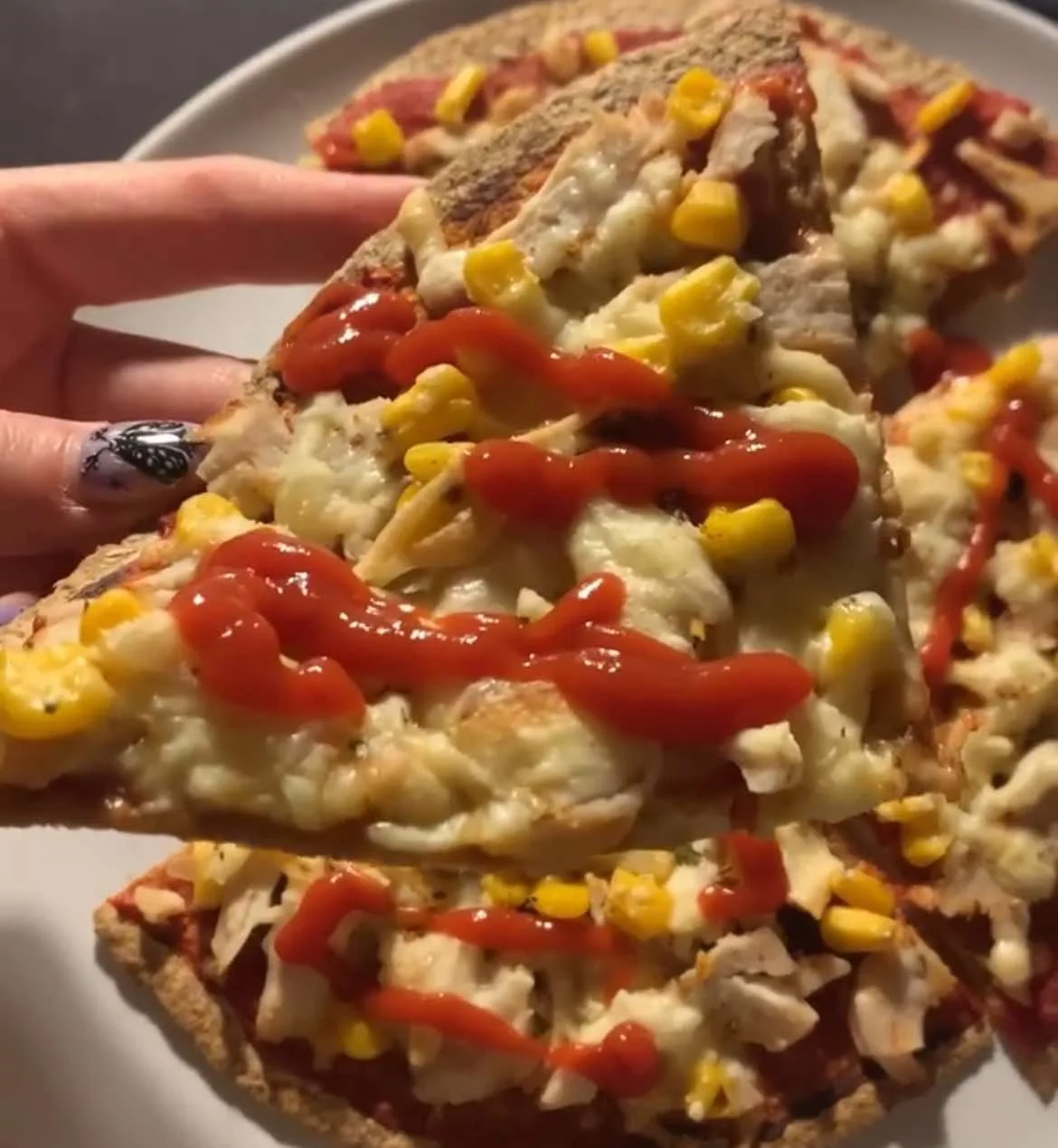 BBQ csirkés wrap pizza