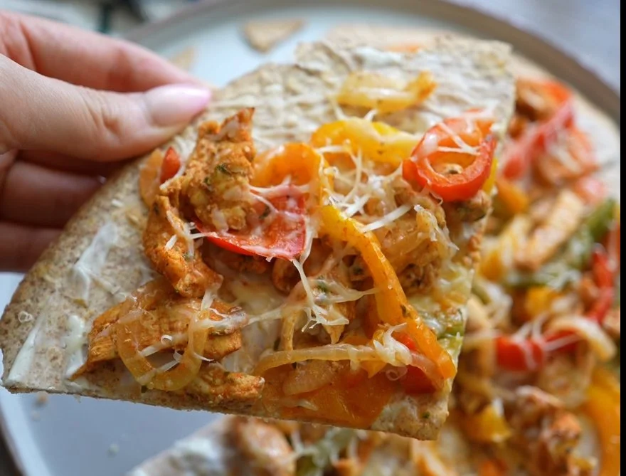 Csirkés fajita wrap pizza