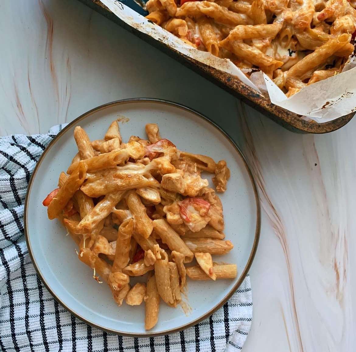 Csirkés fajitás rakott tészta