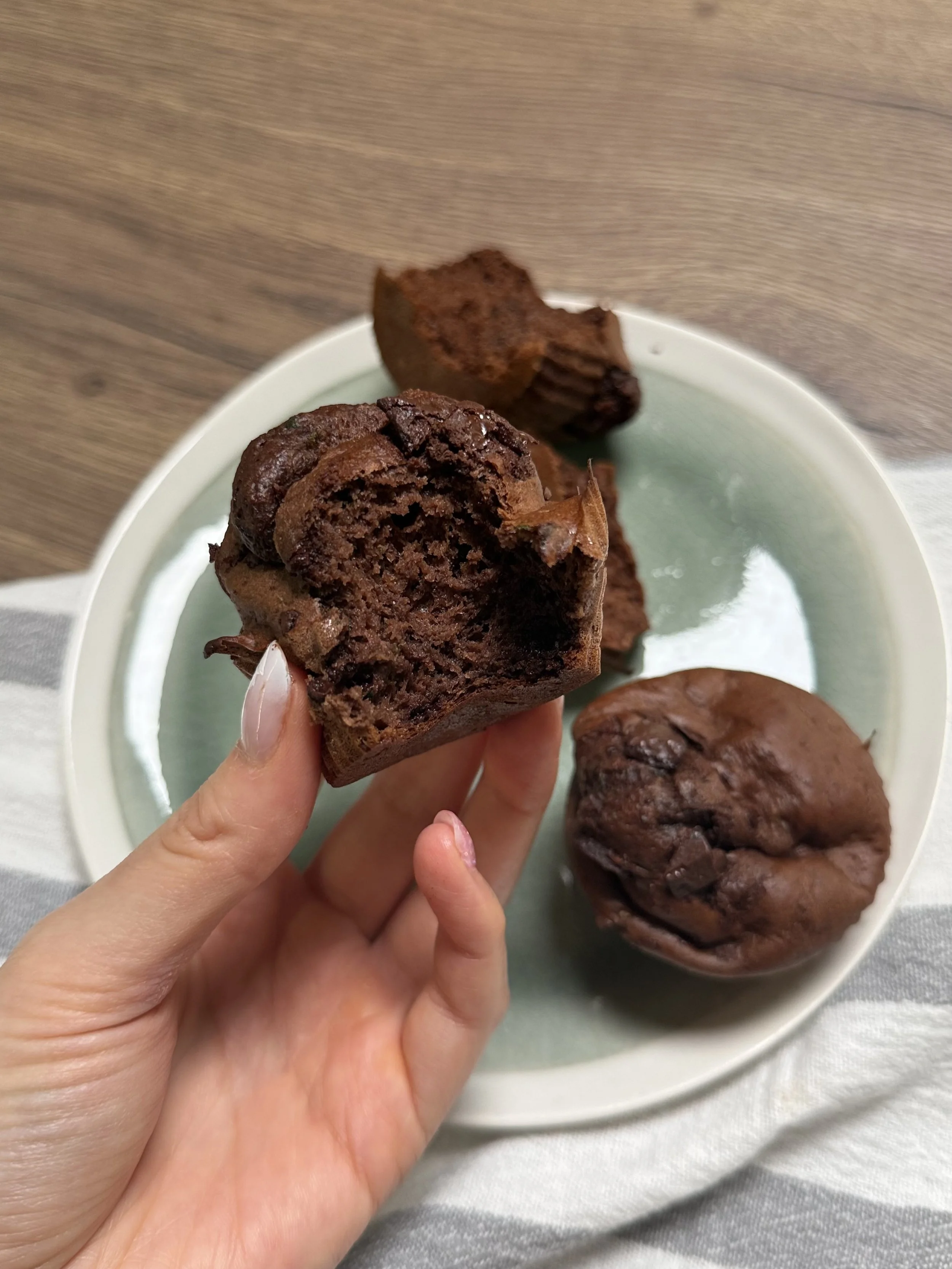 Cukkinis duplacsokis muffin