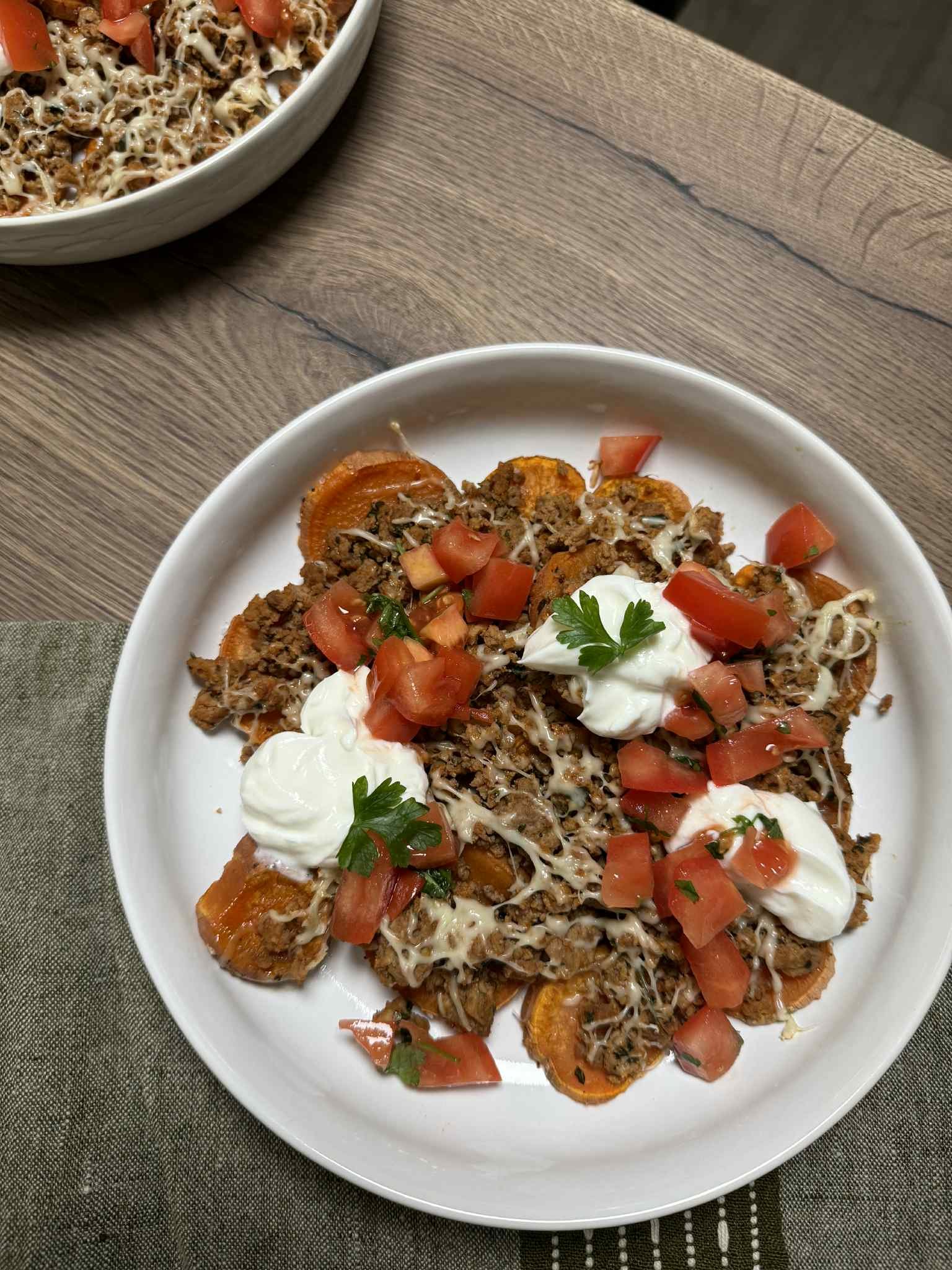Édesburgonyás nachos