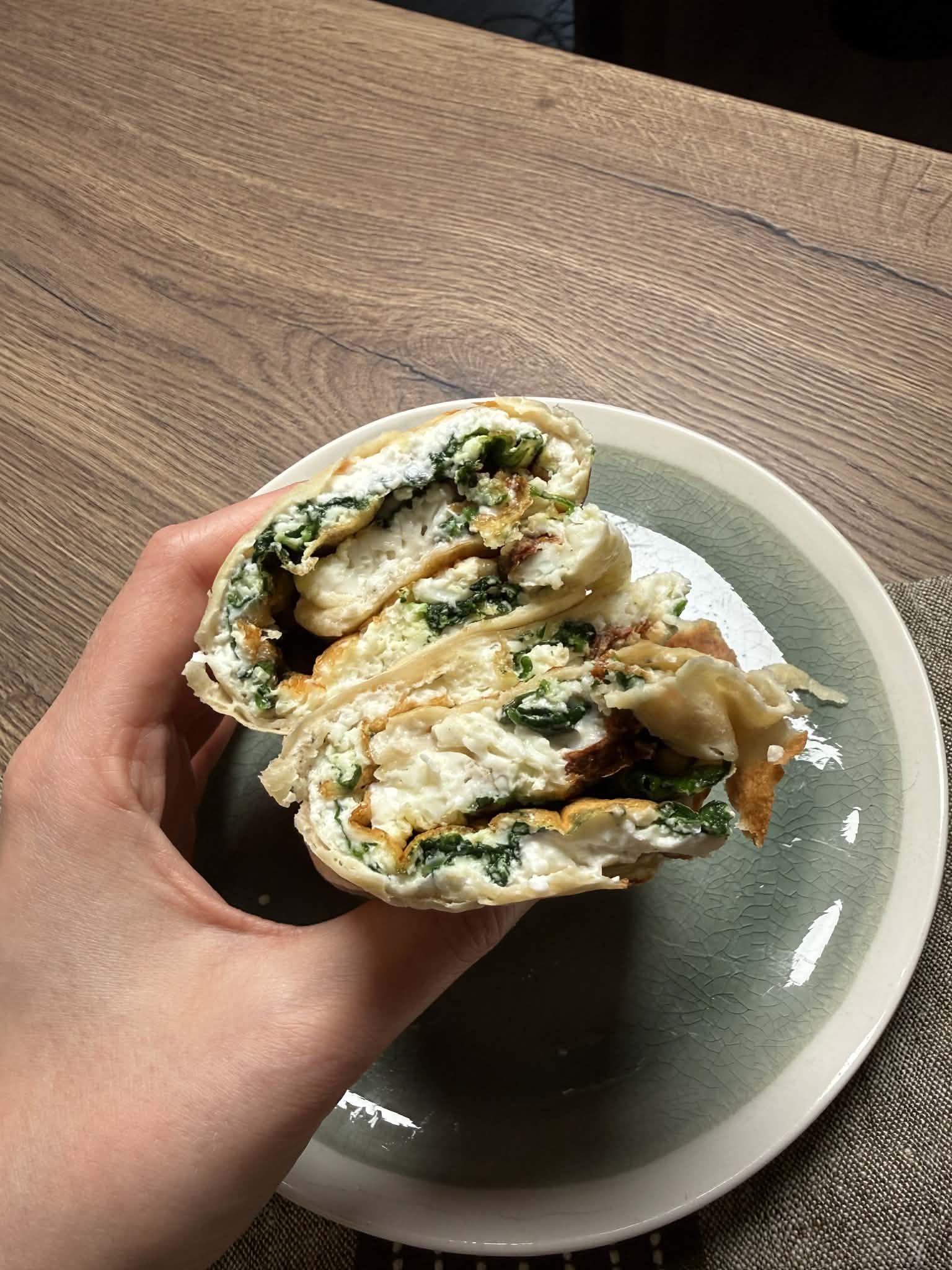 Fetás-tojásfehérjés tortilla wrap