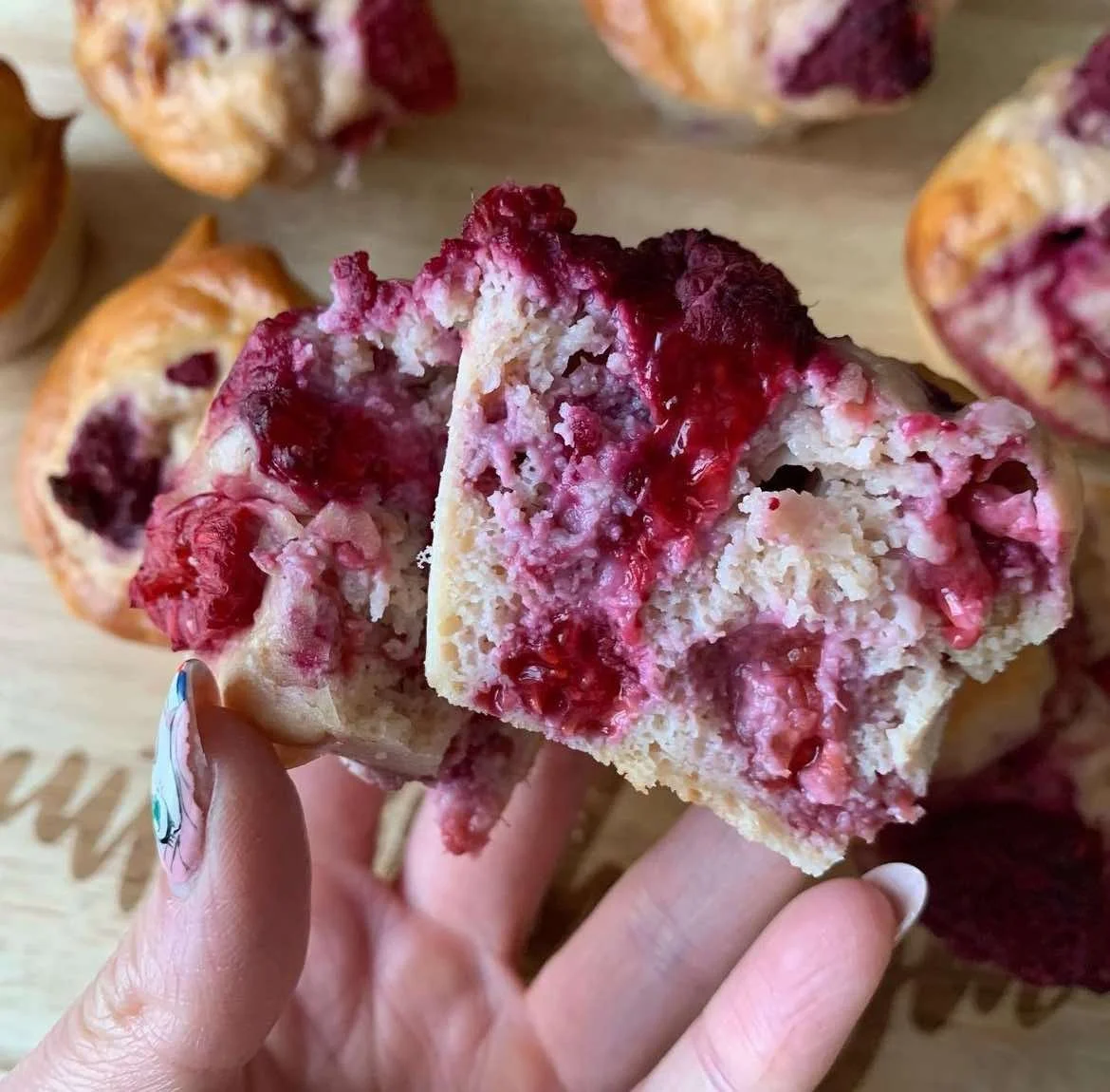 Málnás fehérjés muffin