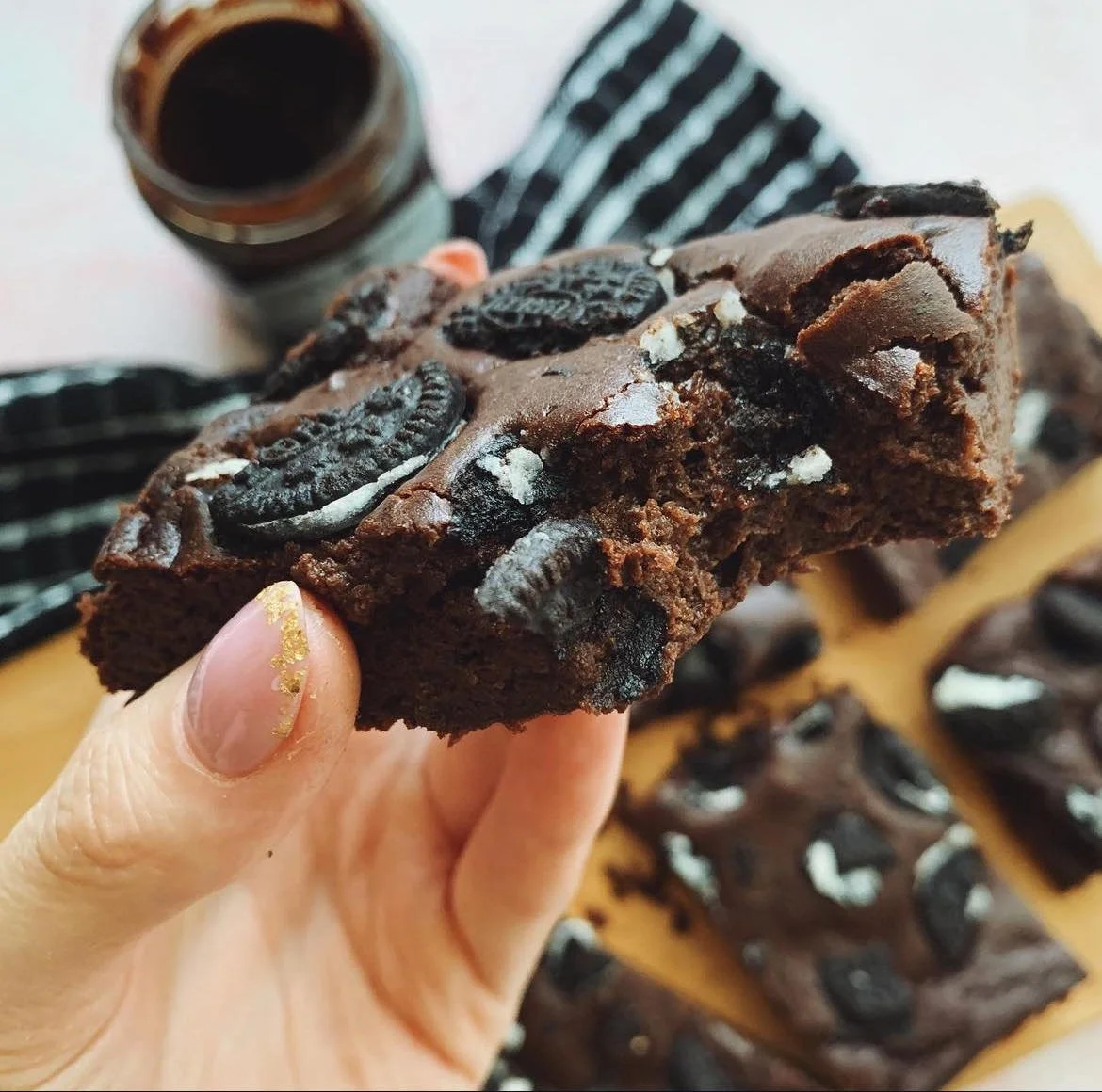 Oreos fehérjés brownie