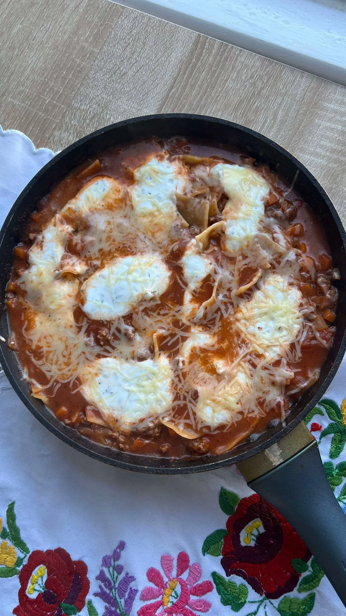 Serpenyős lasagne