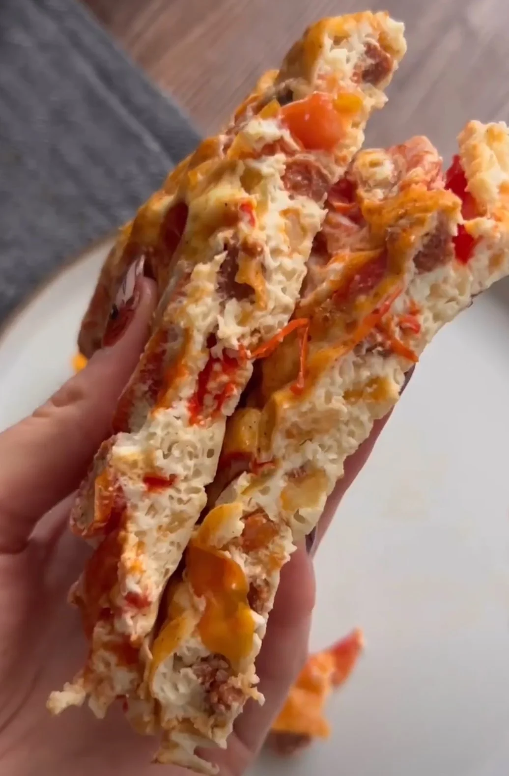 Zöldséges, kolbászos frittata